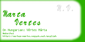 marta vertes business card