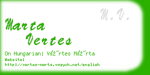 marta vertes business card